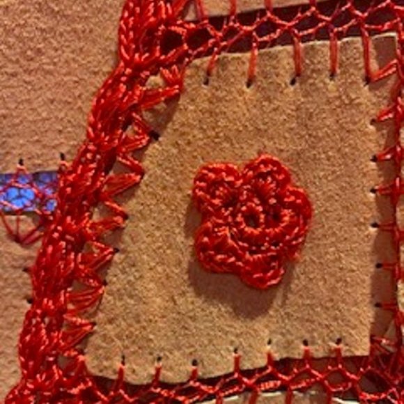 NWOT Michael Mims Kathy Cole 100% Leather Suede Red/Pink V-Neck Vest Sz: 1X - Picture 3 of 8